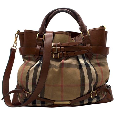 burberry canvas check tote pre-owned|burberry large canvas tote.